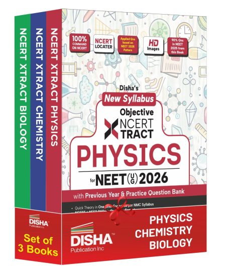 Disha New Syllabus Objective NCERT Xtract Physics, Chemistry & Biology for NEET 2026 with Question Bank | Theory, NCERT MCQs, Tips on your Fingertips, Neet PYQs, 3 Mock Tests | 10th edition