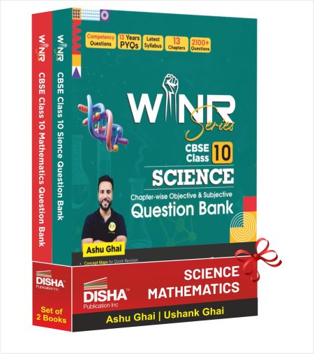 Disha Combo (set of 2 Books) WINR Series CBSE Class 10 Science & Mathematics Chapter-wise Objective & Subjective Question Bank| Competency (CFPQ) Questions | Books by Ashu & Ushank Ghai for 2026 Exam