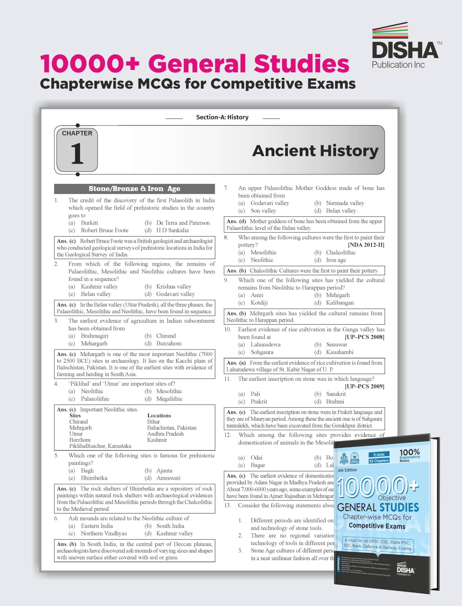 Disha 10000+ Objective General Studies Chapter-wise MCQs for Competitive Exams 6th Edition | Previous Year GS PYQs Question PYQs Bank with 100% Explanatory Notes | General Knowledge & Current Affairs - Image 5