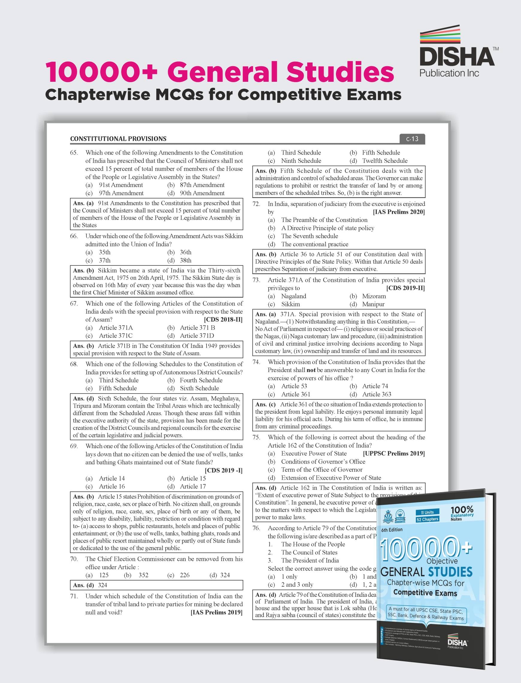 Disha 10000+ Objective General Studies Chapter-wise MCQs for Competitive Exams 6th Edition | Previous Year GS PYQs Question PYQs Bank with 100% Explanatory Notes | General Knowledge & Current Affairs - Image 4